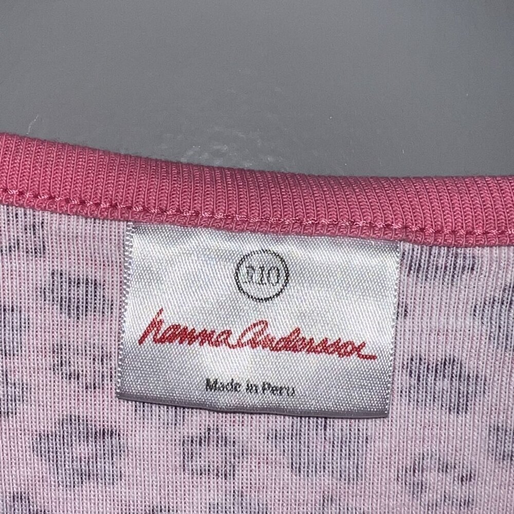 Hanna Andersson Girl's Pink Long Sleeve Dress with Purple Flowers Size 110cm/5 - Picture 3 of 5